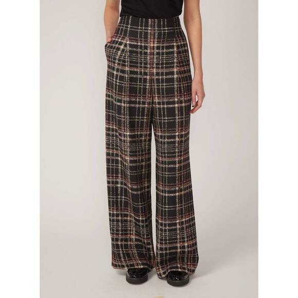 NEW GILNER FARRAR milena pants in black plaid